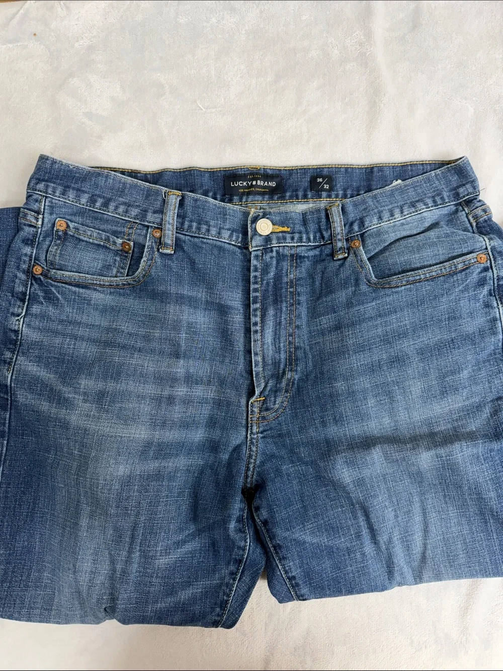 Lucky Brand Dark Blue Relaxed Straight Denim Jeans